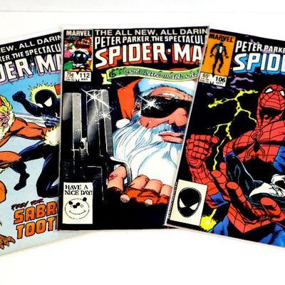 Peter Parker Spectacular SPIDER-MAN #106 #112 #116 Marvel Comics 1985/86