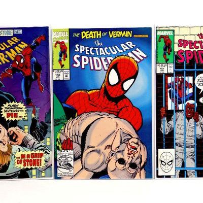 SPECTACULAR SPIDER-MAN #151 #196 #205 Marvel Comics 1989-93
