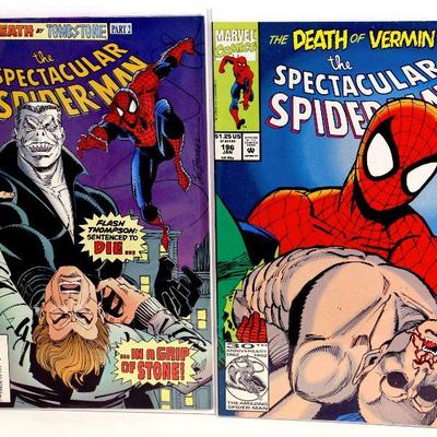 SPECTACULAR SPIDER-MAN #151 #196 #205 Marvel Comics 1989-93
