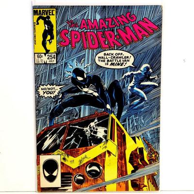  AMAZING SPIDER-MAN #254 Copper Age Marvel Comics 1984 Early Black Suit Cover