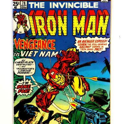 IRON MAN #78 Bronze Age Key Issue Comic Book Marvel Comics 1975 Gil Kane Cover