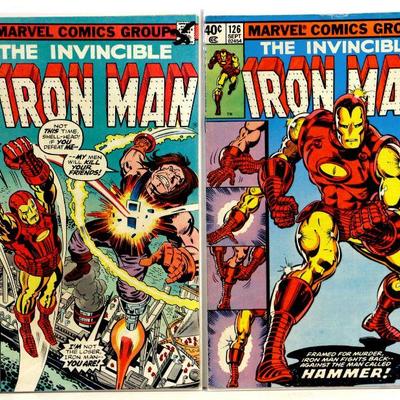 IRON MAN #93 #126 Bronze Age Comic Book Set Marvel Comics 1976-79