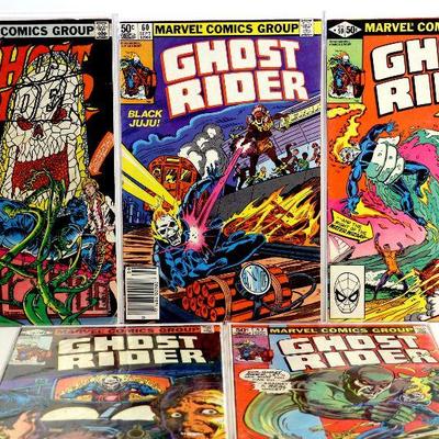 GHOST RIDER #57 #58 #59 #60 #80 Bronze Age Comic Book Set 1980-83