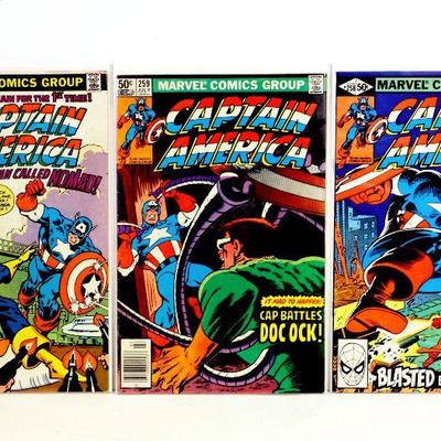 CAPTAIN AMERICA #258 #259 #261 Bronze Age Comic Book Set Marvel Comics 1981