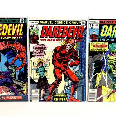 DAREDEVIL #150 #151 #152 Bronze Age Comic Books Set Marvel Comics 1978