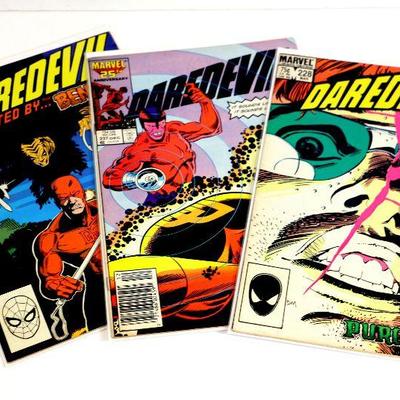DAREDEVIL #228 #237 #258 Copper Age Comic Books Set Marvel Comics 1986-88