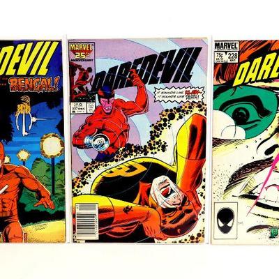 DAREDEVIL #228 #237 #258 Copper Age Comic Books Set Marvel Comics 1986-88