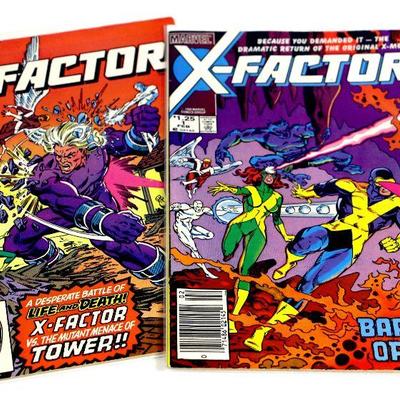 X-FACTOR #1 #2 Key Issue Comic Books Set Marvel Comics 1986