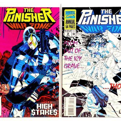 The PUNISHER War Zone Annual #1 #2 Marvel Comics 1993-94 High Grade