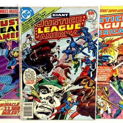 Justice League of America #144 #177 #188 Bronze Age Lot DC Comics 1977-81