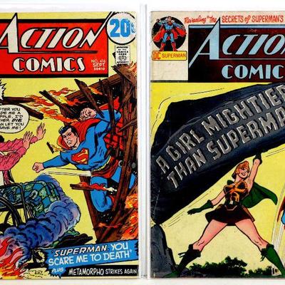 ACTION COMICS #395 416 433 436 439 Bronze Age SUPERMAN DC Comics 1970-74