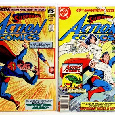 ACTION COMICS #462 469 484 489 491 492 Bronze Age SUPERMAN DC Comics 1976-79