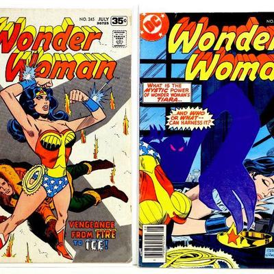 WONDER WOMAN #245 #246 Bronze Age Comic Books Set DC Comics 1978