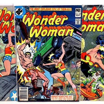 WONDER WOMAN #255 #258 #259 Bronze Age Comic Books Set DC Comics 1979