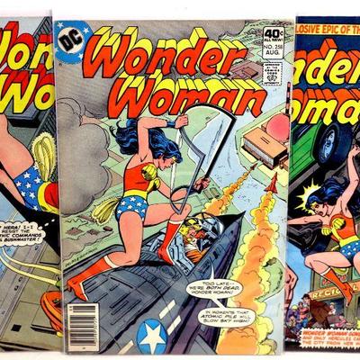 WONDER WOMAN #255 #258 #259 Bronze Age Comic Books Set DC Comics 1979