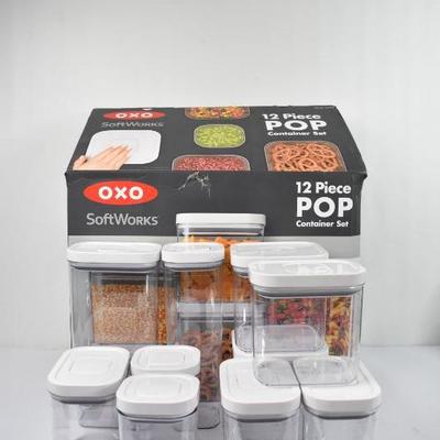 OXO SoftWorks 12 Piece Pop Container Set - 2 Missing, 1 Cracked