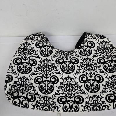 Disney Purse/Tote bag with Mickey Design. White Canvas w/ Black Designs
