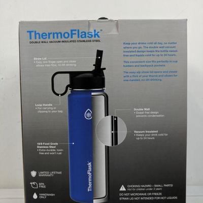 ThermoFlask 24oz 2 Pack Teal/Gray