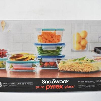 Snapware Pure Pyrex Glass - 1 Glass pc Missing, 1 Glass Pc Chipped