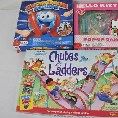 3 Games: Boom Boom Balloon, Hello Kitty Pop Up, Chutes & Ladders - Complete