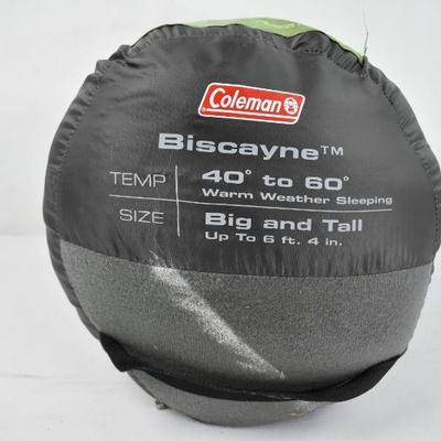 Coleman Biscayne Big And Tall Sleeping Bag 40 to 60 F Degrees - Warehouse Dirt