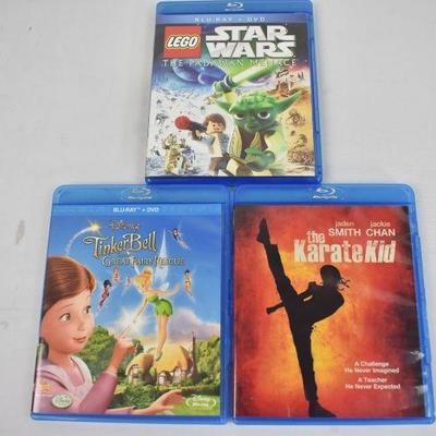3 Blu-Rays: Lego Star Wars - Karate Kid PG