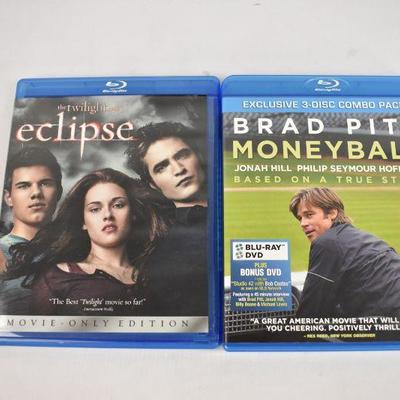 2 Blu-Rays: Twilight Eclipse - Moneyball PG 13
