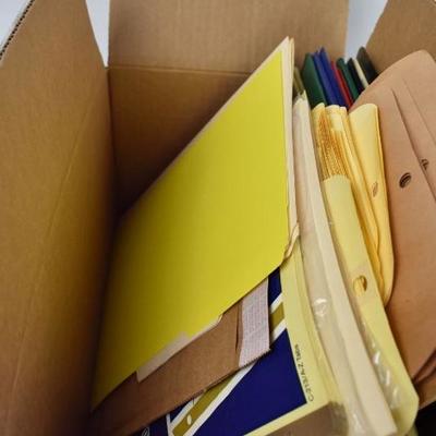 Office Supplies Lot 1: Folders, Binders, Yellow Notepads, Mini Manila Envelopes