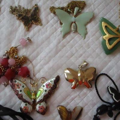 Lot 140 - Butterfly Necklaces - Mariam Hadkel & Avon