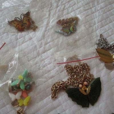 Lot 140 - Butterfly Necklaces - Mariam Hadkel & Avon