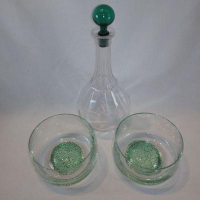 Green Accent Crystal Pieces