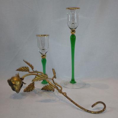 Candlestick Holders and Snuffer