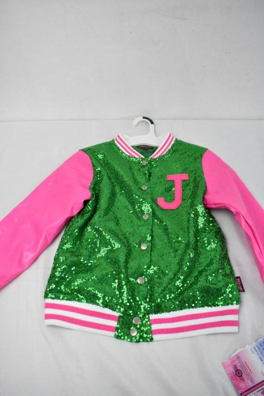 NWT Jojo Siwa Sequin Pink Track Jacket Size 10 12 Girls New EstateSales