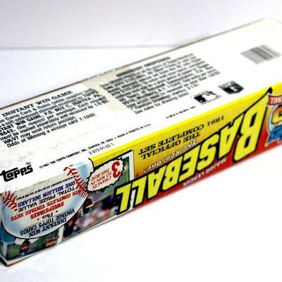 1991 TOPPS BASEBALL CARDS THE OFFICIAL COMPLETE SET FACTORY SEALED BOX