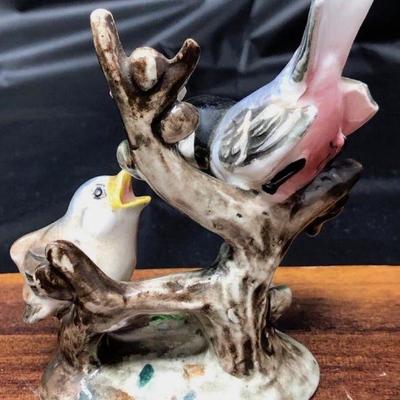 Chickadee, Two Birds on Tree figurine