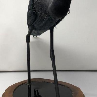 Vintage Signed Mixed Media Peacock Figurine