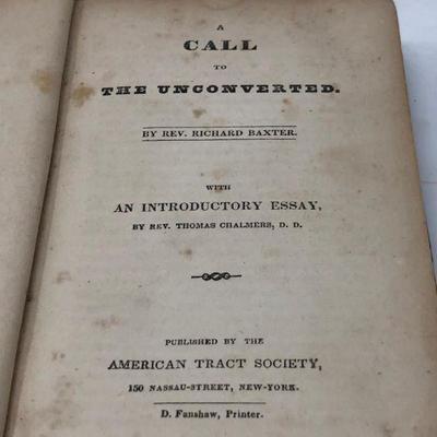 Antique Edition, A Call to the Unconverted