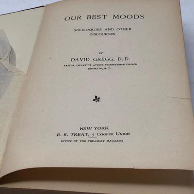 Our Best Moods Soliloquies and Other Discourses 1893
