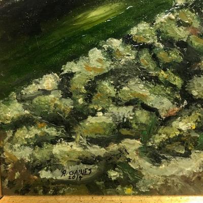 R. Gaines Oil Painting 15 x 13