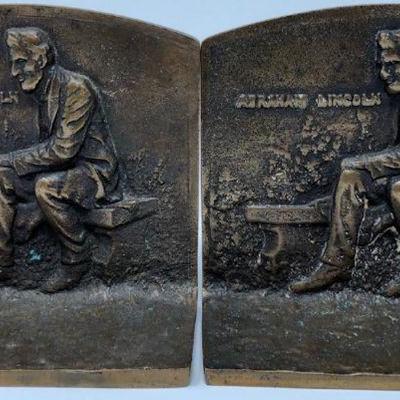 Bronze Abraham Lincoln Bookends