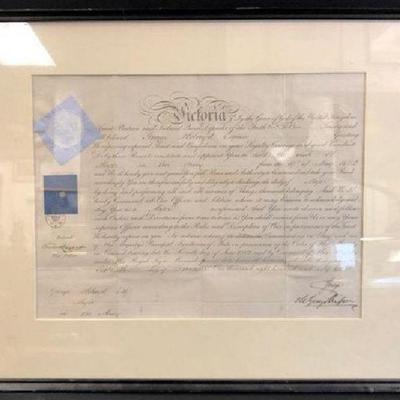 Antique Military Queen Victoria Proclamation