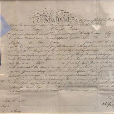 Antique Military Queen Victoria Proclamation