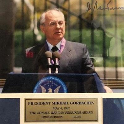 Limited Edition Autographed Gorbachev Photo