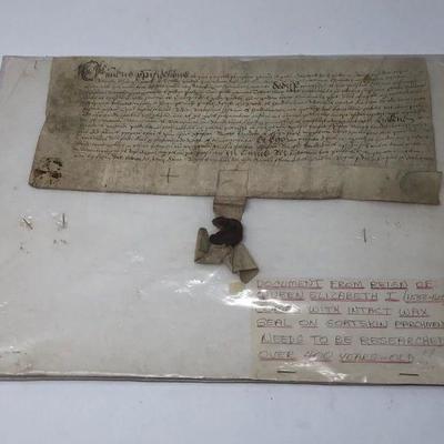 Document from the Reign of Elizabeth I (1533 - 1603)