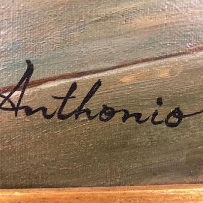 Signed Anthonio Original Oil on Canvas