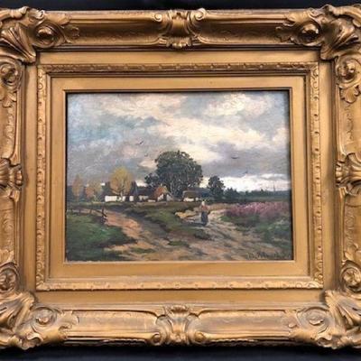 19th Century  Signed, Impressionist-Style Oil
