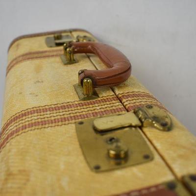 Vintage Yellow Stripe Hard Side Suitcase