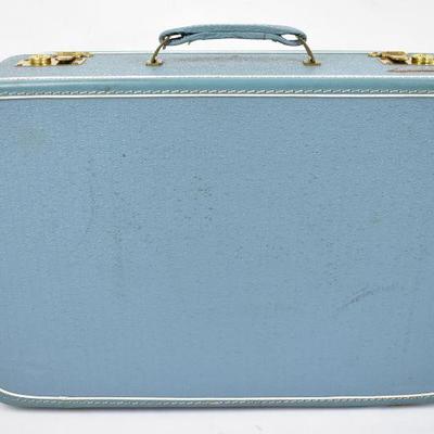 Vintage Blue Hardside Monarch Suitcase