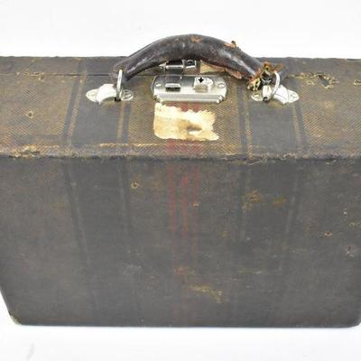 Vintage Plaid Hard Suitcase