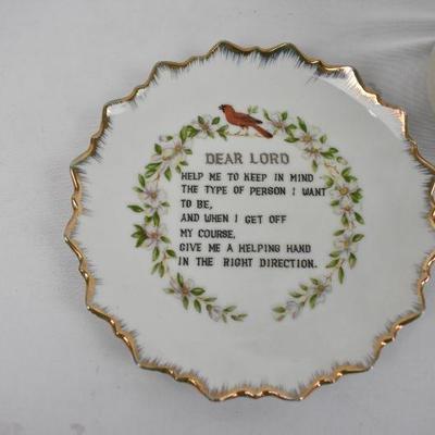Small Plate W/ Quote and Vintage Fruit Jar